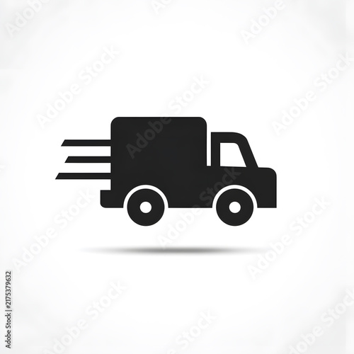 Delivery Truck Icon Vector Illustration for Transportation, Shipping, Cargo, Logistics, Vehicle and Auto Service Design