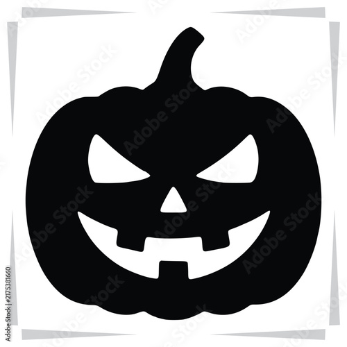 Halloween Jack-o'-lantern silhouette icon