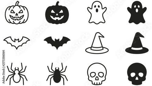 Black and white of animals, insects, and sea creatures