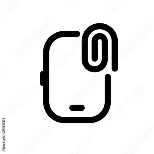 illustration on smartphone with fingerprint icon