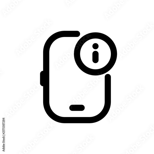 illustration on smartphone with information sign icon