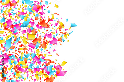 Photography Colorful shining confetti flying New Year holiday card background