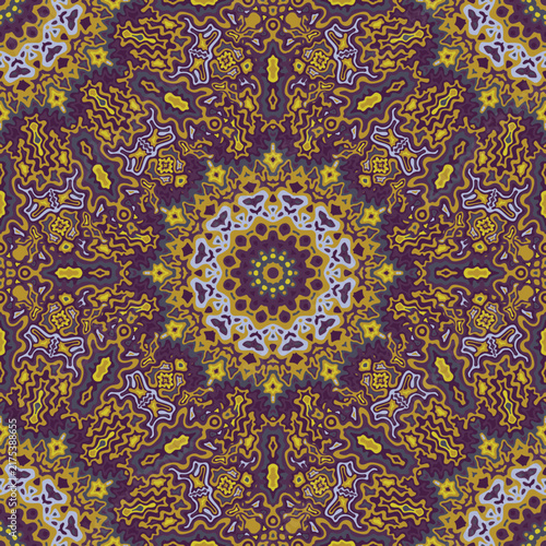 Azulejo seamless pattern ethnic design. Kitchen tile ornament repeat square m...