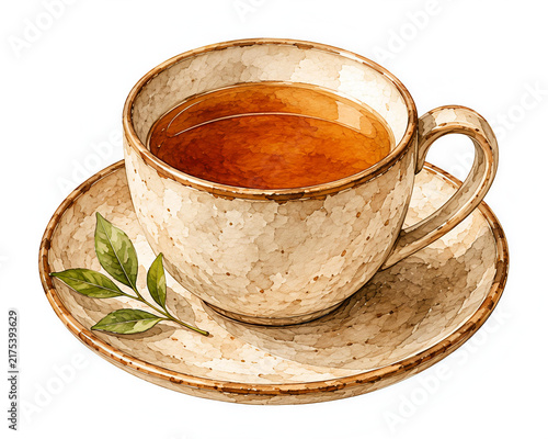 cup of tea isolated on white background