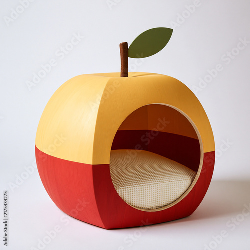 apple shaped pet bed, retro mid-century design