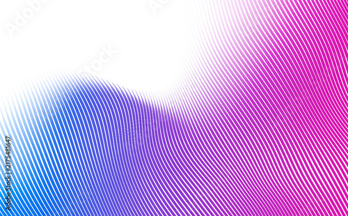 ABSTRACT WAVY LINE BACKGROUND WITH BLUE AND PINK COLOR GRADIENT, MODERN CORPORATE TECH BANNER TEMPLATE