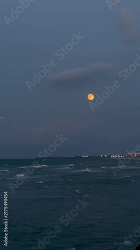 moon over the sea