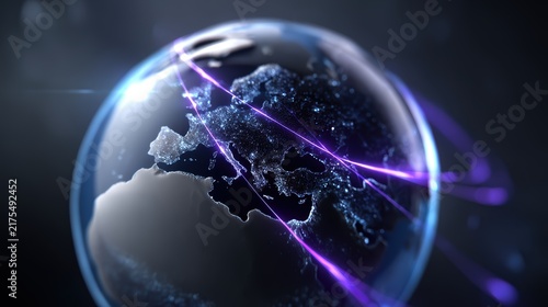 Global telecommunication network and digital data transfer