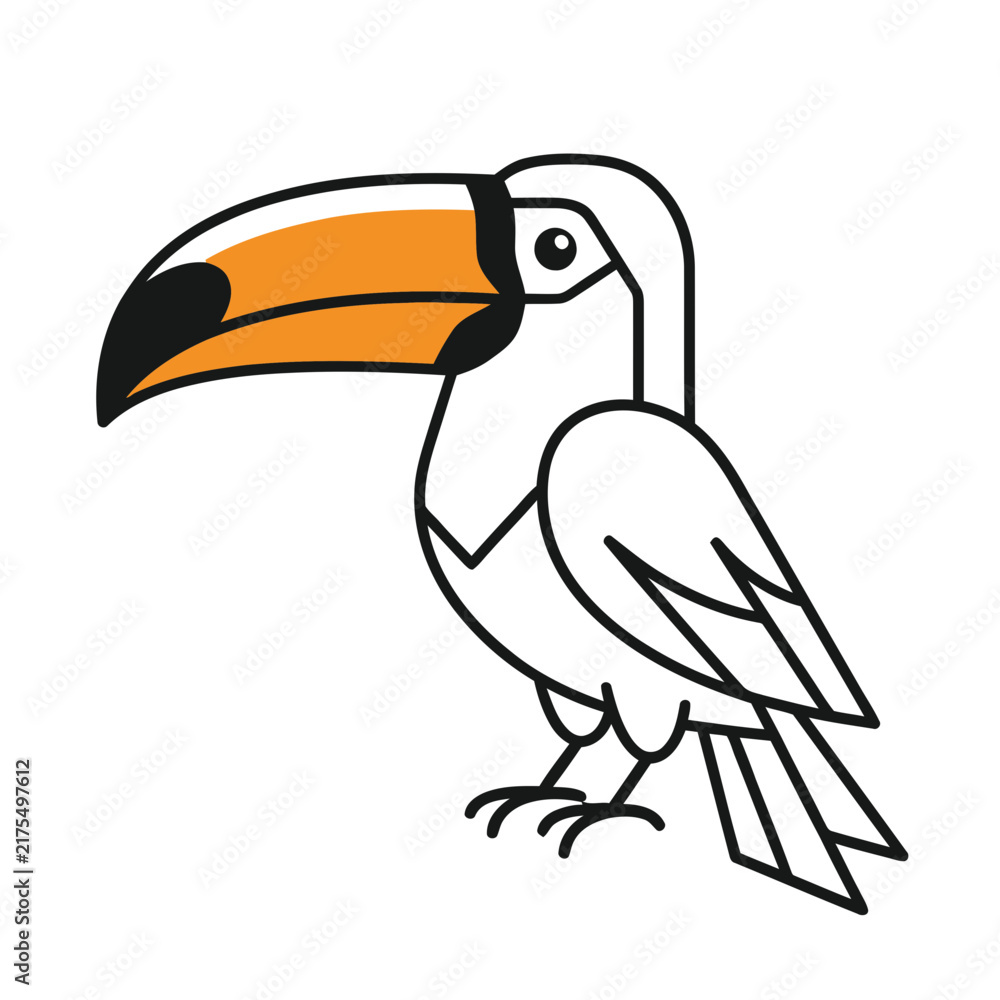 Naklejka premium Toucan bird illustration