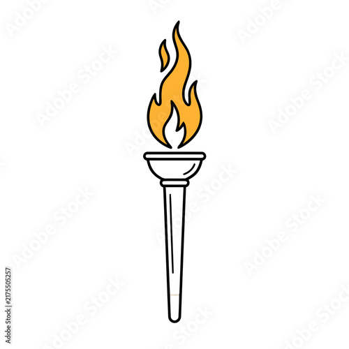 Torch with flame