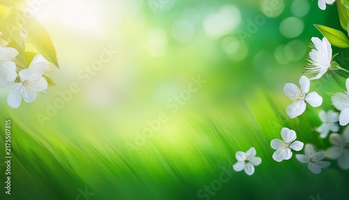Fresh Spring Background With Color Gradation Green And White Soft Gradient Creating Dreamy Backdrop Perfect For Seasonal Designs