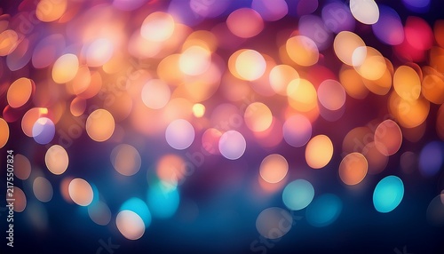 Abstract Bokeh Lights Background With Vibrant Colors And Soft Focus Effect