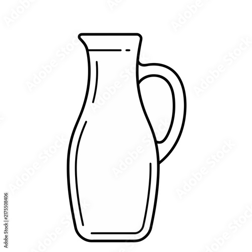 Outline of a pitcher with a handle
