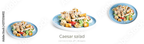 Naklejka Caesar salad isolated on a white background.