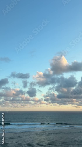 Dramatic Cloud Formation in a Blue Sky with Sunlight
