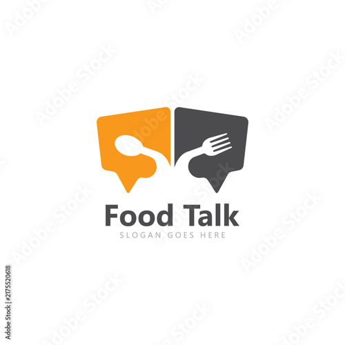 Minimalist Food Chat Logo
