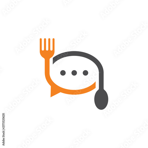 Minimalist Food Chat Logo