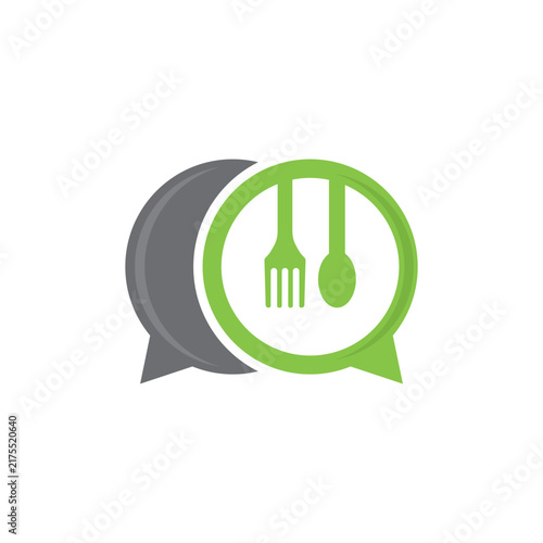 Minimalist Food Chat Logo