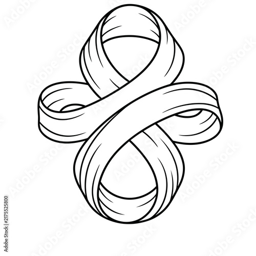 Abstract Infinity Symbol Ribbon Design