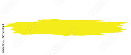 Yellow paint brush stroke, dry ink smear texture