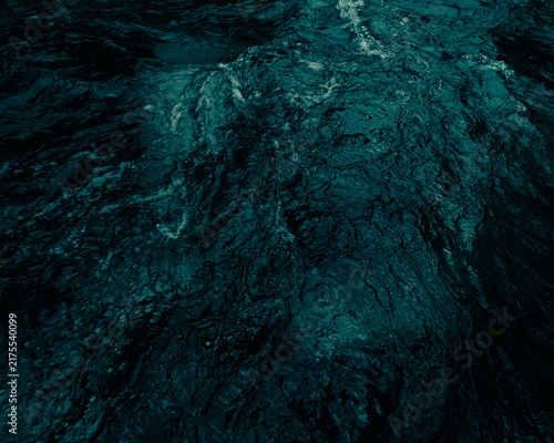 Cuadro en lienzo Texture of teal fluid water background
