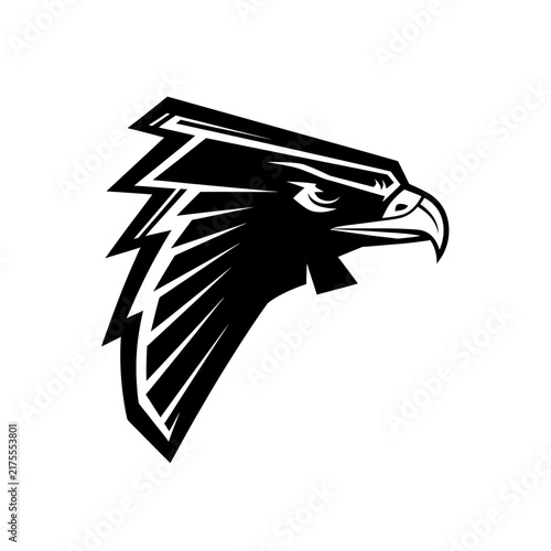 Stylized Hawk Head Silhouette