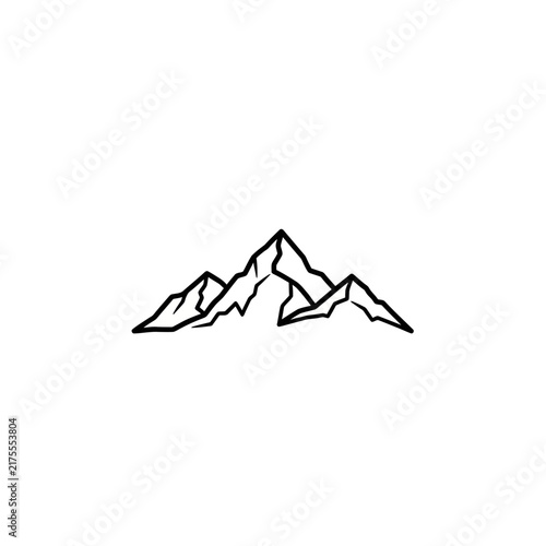 Stylized Mountain Range Outline