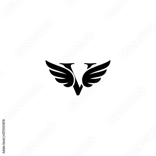Winged Letter V Logo