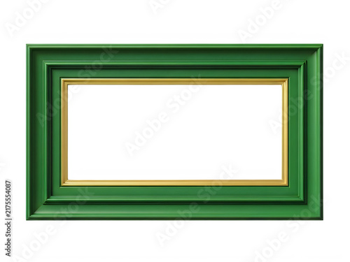Green rectangular frame isolated design isolated on transparent background