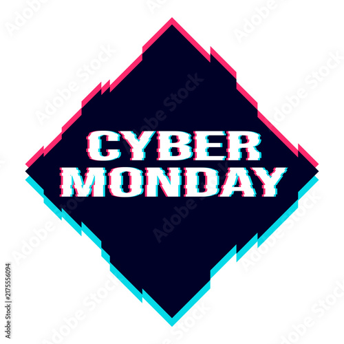 Cyber Monday Glitch Effect Graphic