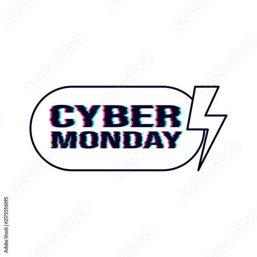 Cyber Monday Glitch Effect Graphic