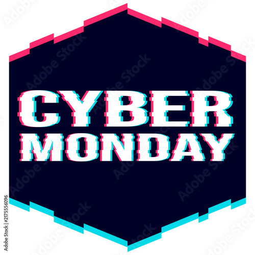 Cyber Monday Glitch Effect Graphic