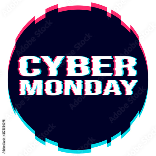 Cyber Monday Glitch Effect Graphic