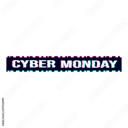 Cyber Monday Glitch Effect Graphic