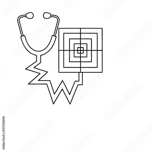Stethoscope and Target Icon