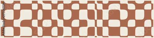 Seamless abstract geometric grid pattern in clay brown