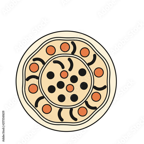 Stylized Pizza Slice Illustration