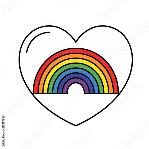Rainbow heart icon