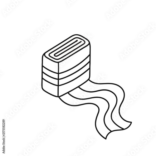 Stylized Illustration of Noodles