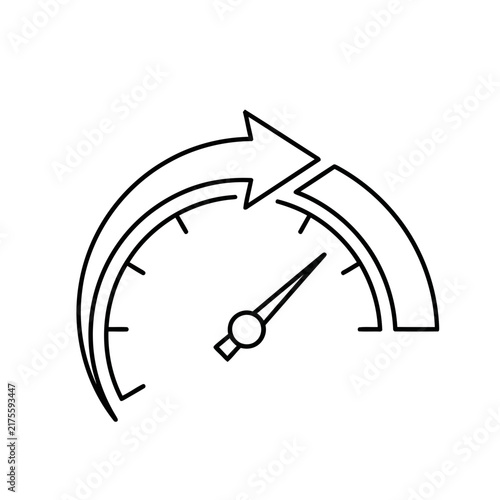 Speedometer with arrow icon