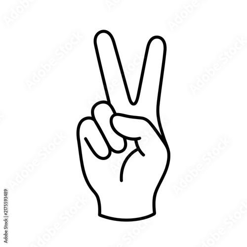 Victory Hand Gesture Icon