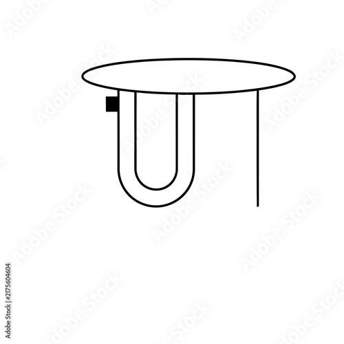 Simple Line Drawing of a Table