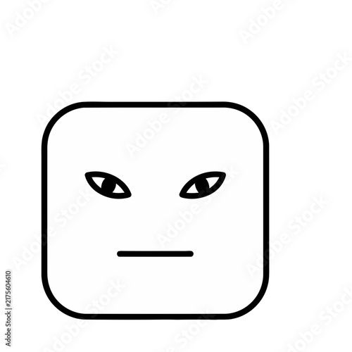 Simple Square Face Icon