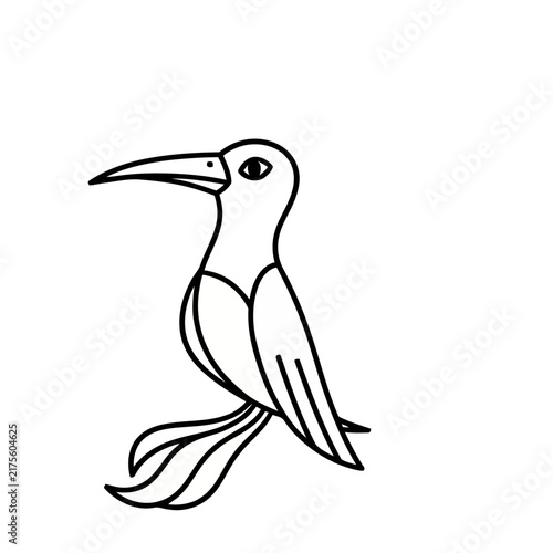 Stylized hummingbird illustration