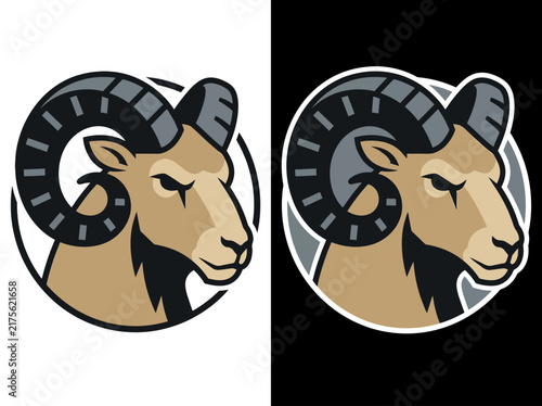 Ram Mascot Logo Bighorn Sheep Vector Illustration for Sports and Esports Branding