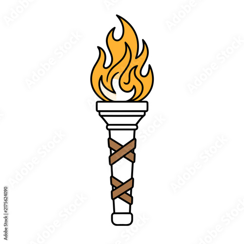 Torch with Flames
