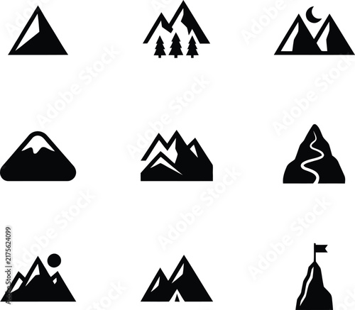 Black and white line of business and finance symbols line symbols