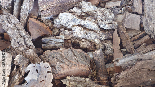dried kindling wood pieces for woodstove heating