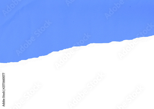 Blue Torn Paper Edge