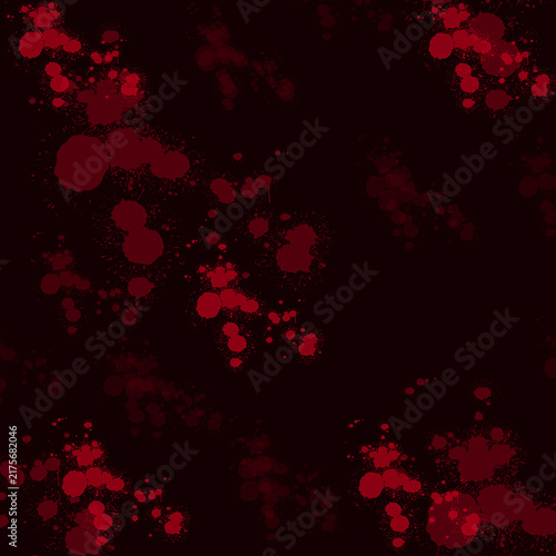 Dark red splatter pattern on black background, abstract grunge texture